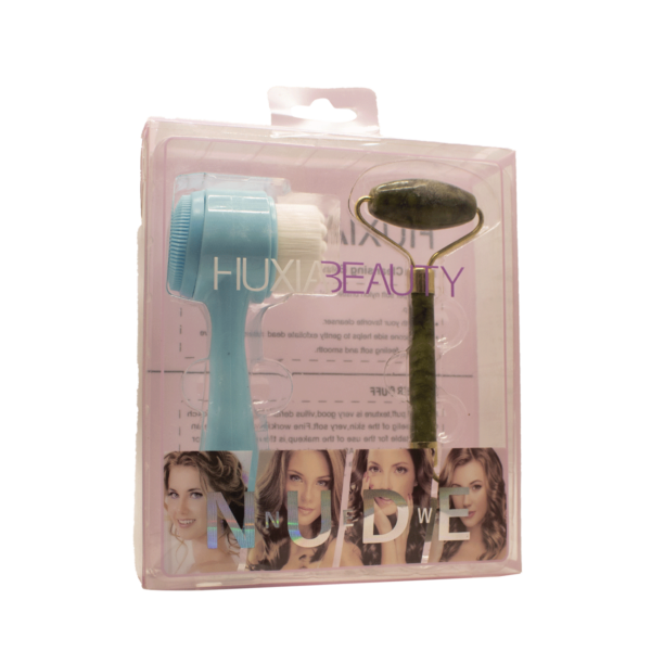 فرشاة تنظيف بشرة + رولر للوجه العناية بالوجه 3 قطعة - هوكسيا بيوتى