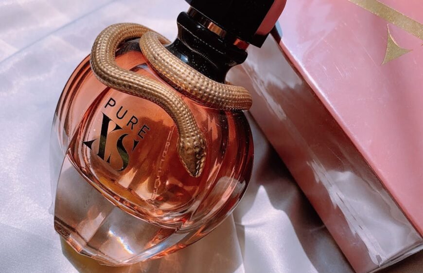 pink bottle of paco rabanne pure xs eau de parfum